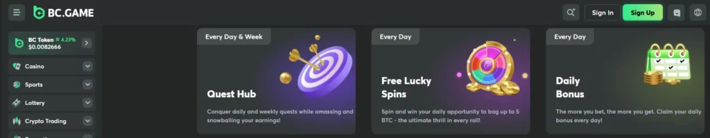 Available Bonuses and Promotions