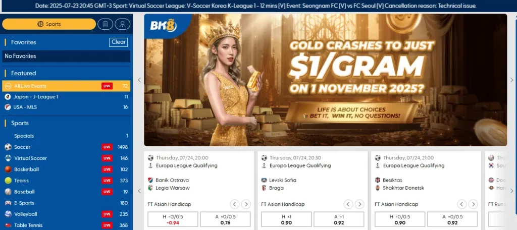 Live Betting Features