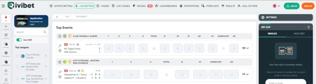 Real-Time Betting Experience