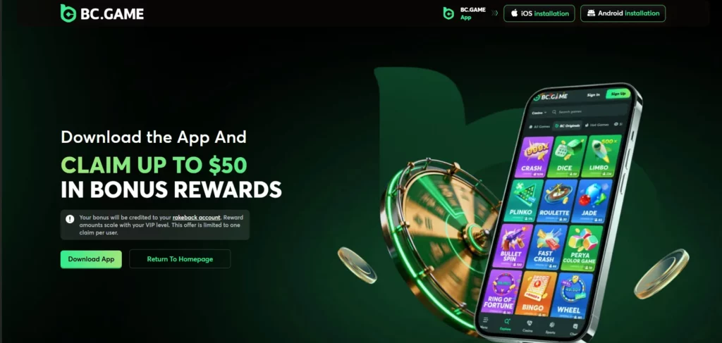 App mobile platform BC.Game