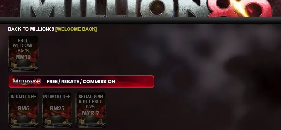 Million88 Bonuses and Promotions