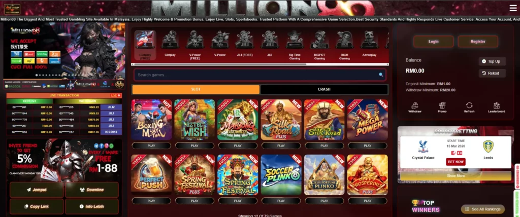 Million88 Malaysia betting platform
