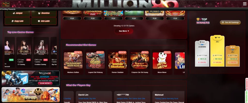 Million88 Malaysia Usability Design
