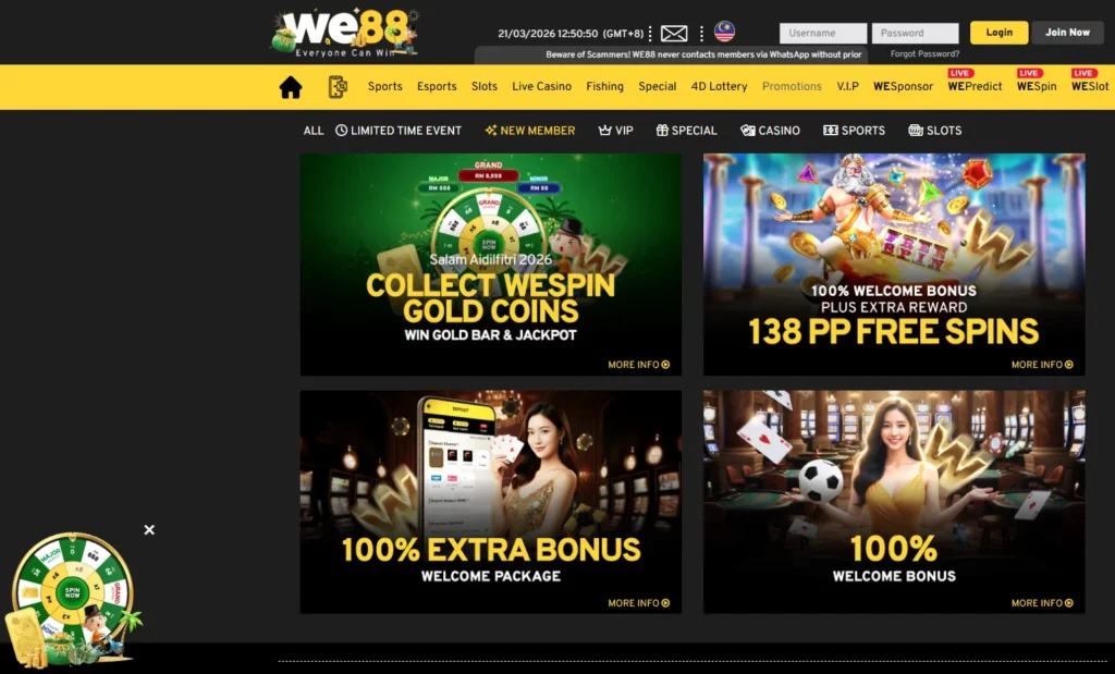 WE88 Bonuses and Promotions