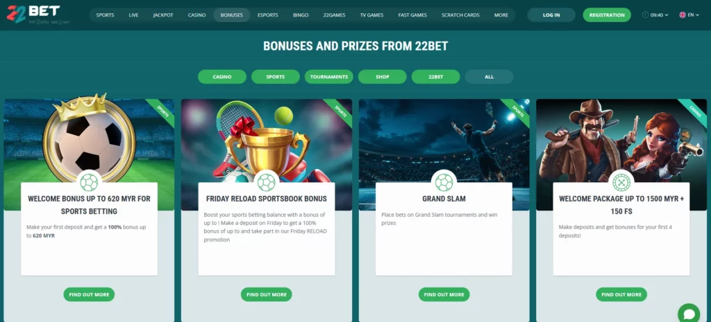 Bookmakers Promo Code 22Bet