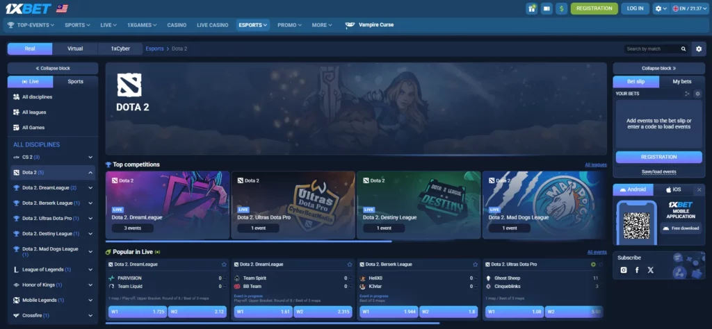 Dota 2 Betting 1xBet